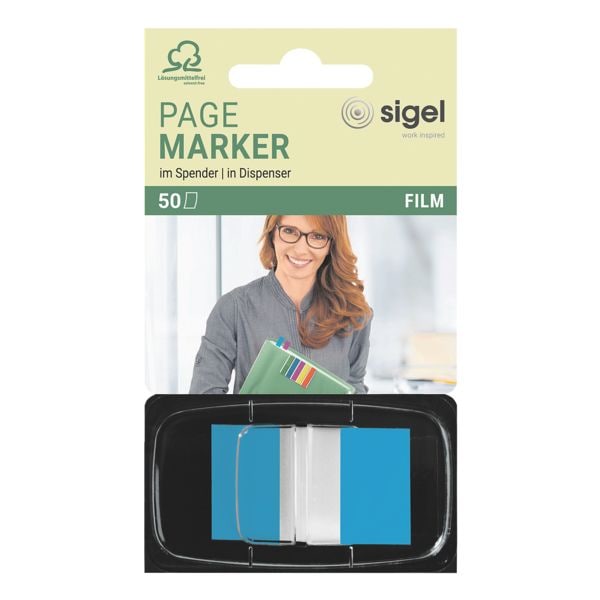 Sigel Haftmarker »Z-Marker« 45 x 25 mm, blau blau, 4.3x2.5 cm Image