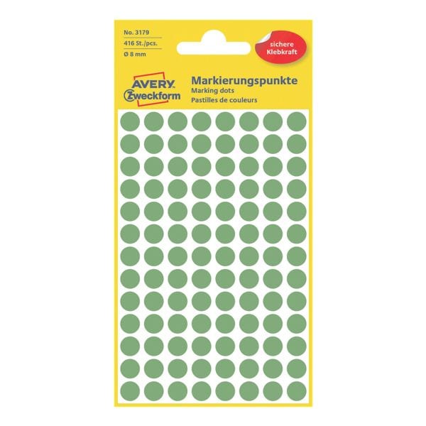 Avery Zweckform Markierungspunkte 8mm grün Image