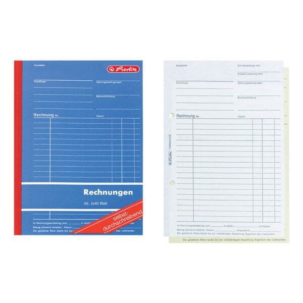Herlitz Formularbuch »Rechnung« gelb, 14.8x21 cm Image