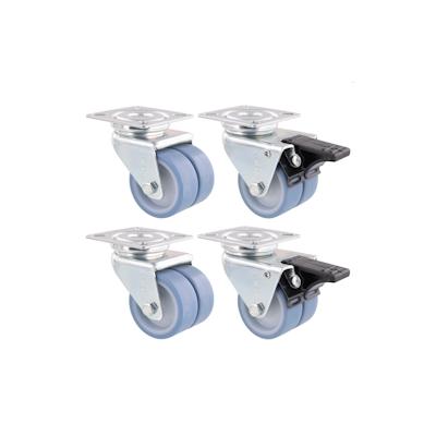 WAGNER Strandkorbrollen 4tlg. Set - ULTRASOFT - Durchmesser Ø 50 mm, 2 mit Bremse, Tragkraft 300 kg/Set - 02155200 Image