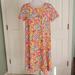 Lularoe Dresses | Lularoe Disney Little Mermaid Dress Carly Ariel Sz Xxs | Color: Green/Orange | Size: Xxs