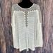 Anthropologie Tops | Anthropologie Meadow Rue Clorinde Beaded Tunic Top | Color: Brown/Cream | Size: S