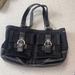 Coach Bags | Coach Black Signature Tote Bag With Matching Wristlet | Color: Black | Size: 16w X 9l