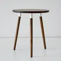 hollis+morris Crescenttown Tall Side Table - CRESside SmallTall Wht Walnut Walnut