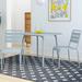 Novogratz June Outdoor/Indoor Stacking Dining Chairs, Steel in Gray | 32.7 H x 17.7 W x 22 D in | Wayfair 88954LGY2E
