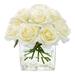 Primrue Roses in Vase Polyester/Polysilk in Green/Yellow | 7.5 H x 7.5 W x 7.5 D in | Wayfair 985B9FCB8EE64ED2BC116277E3CA39AA