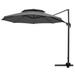 Arlmont & Co. Pulk 120" Round Cantilever Umbrella, Steel in Gray | 98.8 H x 120 W x 120 D in | Wayfair E828105E015041B69F8ED85271D763BE