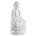 Bungalow Rose Peaceful Buddha Resin Statue Resin in White/Blue | 16 H x 8.75 W x 7.5 D in | Wayfair F89D14DF674E4EC48C449575C106E8A0