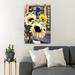 Gracie Oaks Vase Of Sunflowers By Hovedrom - 1 Piece Rectangle Graphic Art Print On Wrapped Canvas in Green/Yellow | 20 H x 16 W x 2 D in | Wayfair