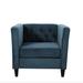 Armchair - Everly Quinn 30.31" Wide Tufted Velvet Armchair Velvet in Green/Blue/Brown | 30.32 H x 30.31 W x 33.07 D in | Wayfair