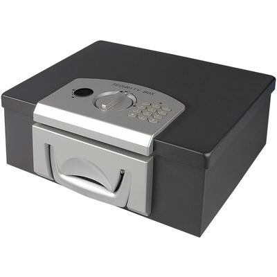 HMF 1006-02 Dokumentensafe Elektronikschloss, 32,5 x 25,5 x 12,5 cm, schwarz