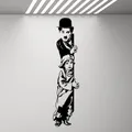 Autocollants muraux en vinyle Chaplin The peuv décor artistique star de cinéma décoration de la