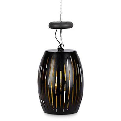 Gerson 45945 - 5.71"D X 8.66"H Metal Solar Lamp, 10 LED WW Lawn and Garden Hanging Lanterns