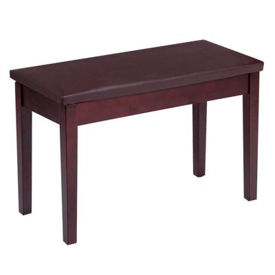 Costway Solid Wood PU Leather Padded Piano Bench K...