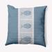 Fish Chips Nautical Indoor/Outdoor Throw Pillow