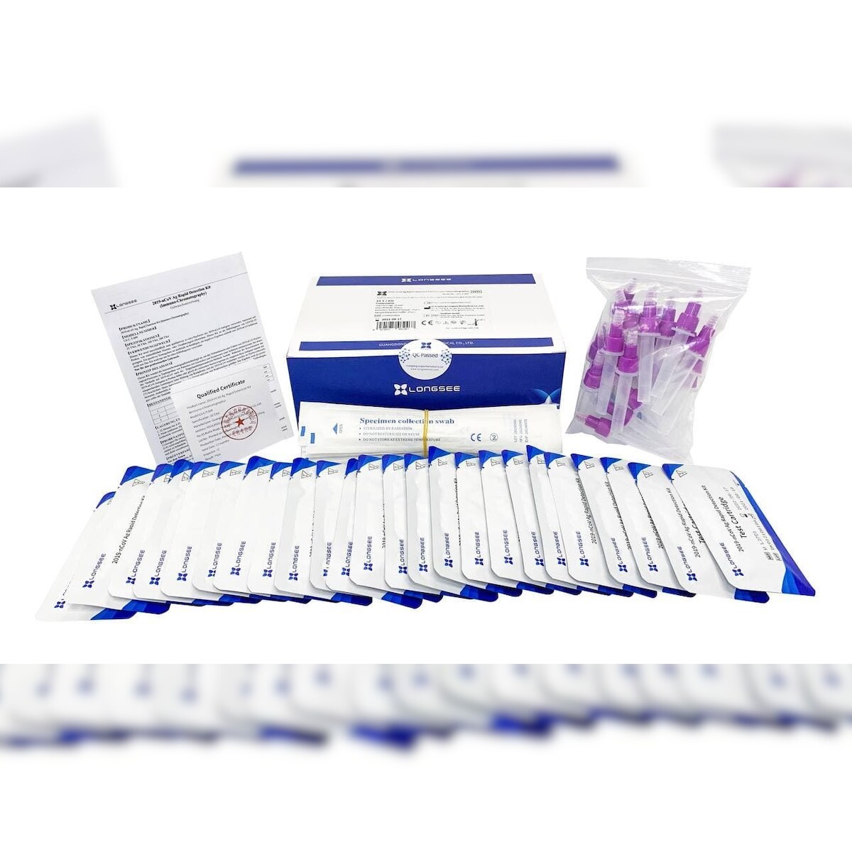 Longsee COVID-19 Antigen Rapid Test Cassette Schnelltest Nasenabstrich 25 Stück Image