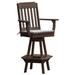 Poly Lumber Traditional Swivel Bar Chair with Arms