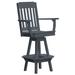 Poly Lumber Traditional Swivel Bar Chair with Arms