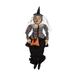 Vahn Witch Art Doll Figure Joe Spencer Gathered Traditions Halloween Fall Harvest Art Doll Figure - Black - 42"