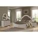 Roundhill Furniture Laval Antique 5-Piece White and Oak Wood Bedroom Set