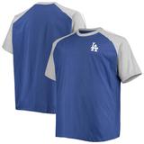 Men's Royal/Heathered Gray Los Angeles Dodgers Big & Tall Circular Raglan T-Shirt