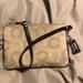 Coach Bags | Coach Small Zipper Purse Change Purse. Tan And Brown With Strap And Coach Tag. | Color: Brown/Tan | Size: Os