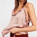 Free People Tops | Free People Intimately Ruffle V Neck Cami *As Is* M Mauve | Color: Pink | Size: M