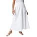 Plus Size Women's Chambray Maxi Skirt by Jessica London in White (Size 12 W)