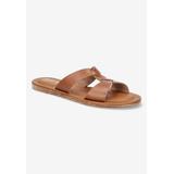 Extra Wide Width Women's Dov-Italy Sandal by Bella Vita in Whiskey Leather (Size 8 1/2 WW)