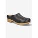 Extra Wide Width Women's Motto Clog Mule by Bella Vita in Black Leather (Size 8 WW)