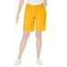 Plus Size Women's Classic Cotton Denim Shorts by Jessica London in Sunset Yellow (Size 20 W) 100% Cotton Jean