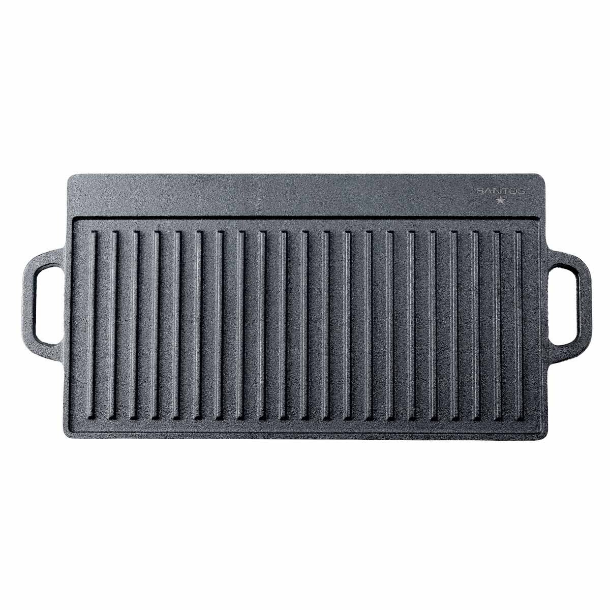 SANTOS BBQ Wende-Grillplatte Gusseisen, 42,5 x 23 cm Image