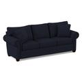 Edgecombe Furniture Grace 86" Round Arm Sofa w/ Reversible Cushions Other Performance Fabrics in Blue | 37 H x 86 W x 39 D in | Wayfair