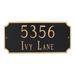 Montague Metal Products Inc. Standard Princeton Two Line Address Plaque Sign Metal | 7.25 H x 15.75 W x 0.25 D in | Wayfair PCS-0028S2-W -BS