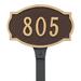 Montague Metal Products Inc. Cambridge Small Address Sign Plaque w/ Lawn Stake Metal | 6 H x 10.25 W x 0.25 D in | Wayfair PCS-0054C1-L-CS