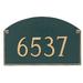 Montague Metal Products Inc. Georgetown Standard 1 Line Address Plaque Metal | 10.25 H x 16 W x 0.25 D in | Wayfair PCS-0041S1-W -CG