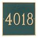 Montague Metal Products Inc. Classic Square 1 Line Address Plaque Metal | 11 H x 11 W x 0.25 D in | Wayfair PCS-0042S1-W -WB