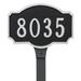 Montague Metal Products Inc. Montague Petite Address Sign Plaque w/ Lawn Stake Metal | 4.5 H x 7.15 W x 0.25 D in | Wayfair PCS-0053P1-L-BG