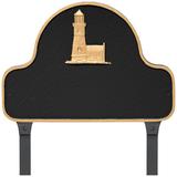 Montague Metal Products Inc. Princeton Lighthouse Address Sign Plaque Metal | 7.25 H x 15.75 W x 0.32 D in | Wayfair PCS-90 -BGLS