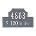 Montague Metal Products Inc. Beckford 2 Line Address Plaque Metal | 9.75 H x 15.5 W x 0.25 D in | Wayfair PCS-0044S2-W -NG