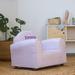 Keet Little-Furniture Personalized Club Chair Wood/Microsuede in Indigo | 18 H x 24 W x 17 D in | Wayfair 103-2-Block -White