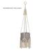 Dakota Fields Macrame Style w/ Fringe Hanging Planter Natural Fibers in White | 40 H x 7 W x 7 D in | Wayfair 0A8BD16BCF064785AB952D0275AFBA76