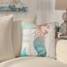 Highland Dunes Cervantez Mermaid Dreams Indoor/Outdoor Throw PIllow Polyester/Polyfill blend | 18 H x 18 W x 4 D in | Wayfair