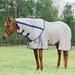 SmartPak Deluxe Stocky Fit Fly Sheet w/ Earth Friendly Fabric - 74 - Silver w/ Navy Trim - Smartpak