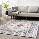 Tigris TGS-2306 6'7" x 9' Traditional Updated Traditional Ivory/Navy/Beige Area Rug - Hauteloom