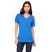 Bella + Canvas 6415 Women's Relaxed Triblend V-Neck T-Shirt in True Royal Blue size XL