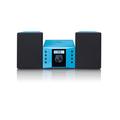 Lenco MC-013BU Stereoanlage - Kompaktanlage für Kinder - Radio CD-Player - LCD Display - AUX Eingang - 2 x 2 Watt RMS - mit Aufklebern - blau