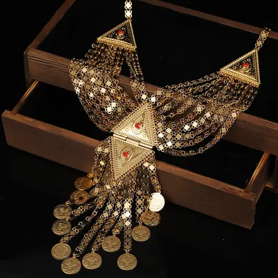 Collier pièce de monnaie turque pour femmes bijoux plaqué or pour patients arabe totem du