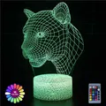 Veilleuse 3D Animal Series avec télécommande lampe de table LED Proy Touch USB cadeaux pour