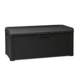 Toomax Santorini Plus Patio Deck Storage Box Bench, 145 Gallon (Anthracite) - 46.3